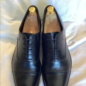 Faconnable | Shoes | Facconable Italian Black Leather Cap  display picture 1